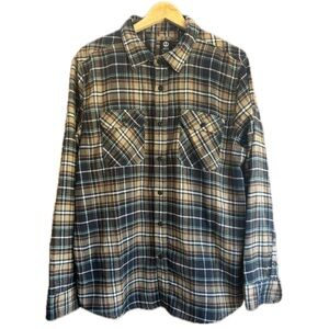 Amnesia Multcolor Men's Plaid Flannel Shirt Long Sleeve Cabincore western sz XL